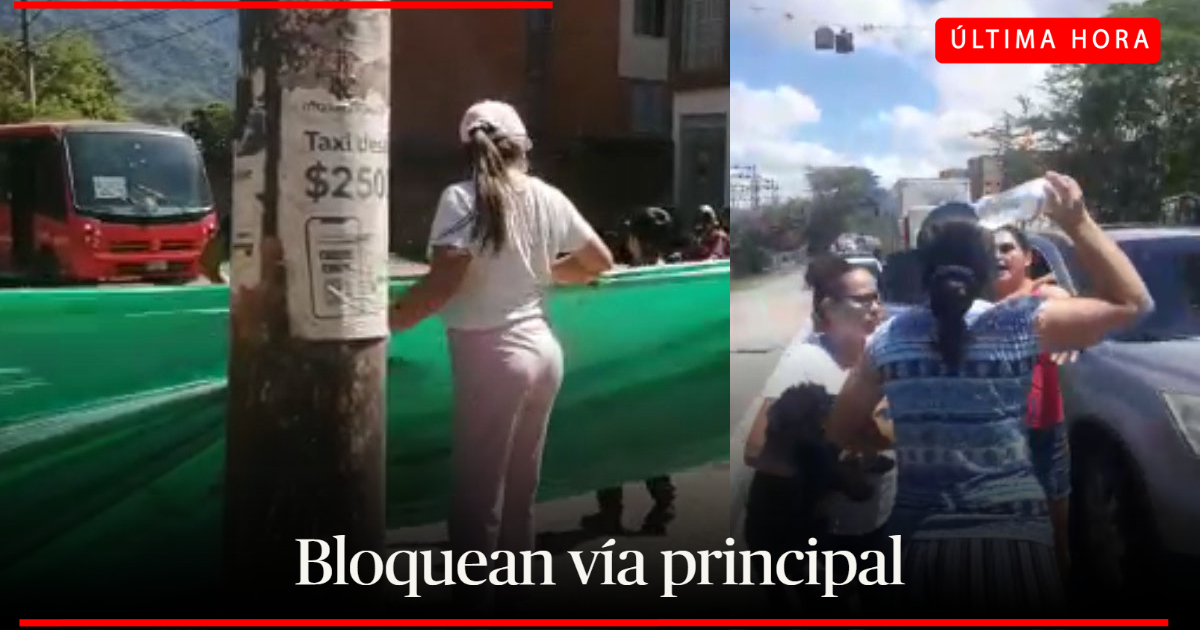 Desperate for the lack of water, Ibagueres took to the streets to protest: there is vehicular chaos