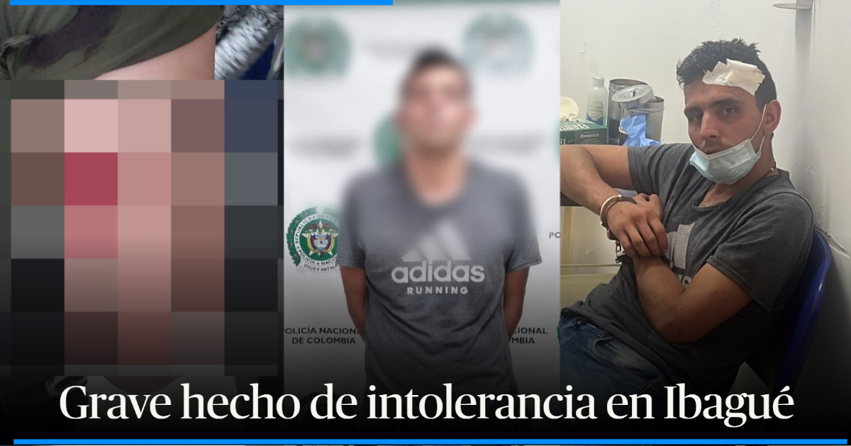 They identify the man who attacked the Ibagué police with a dagger: they asked him to turn down the volume of the music