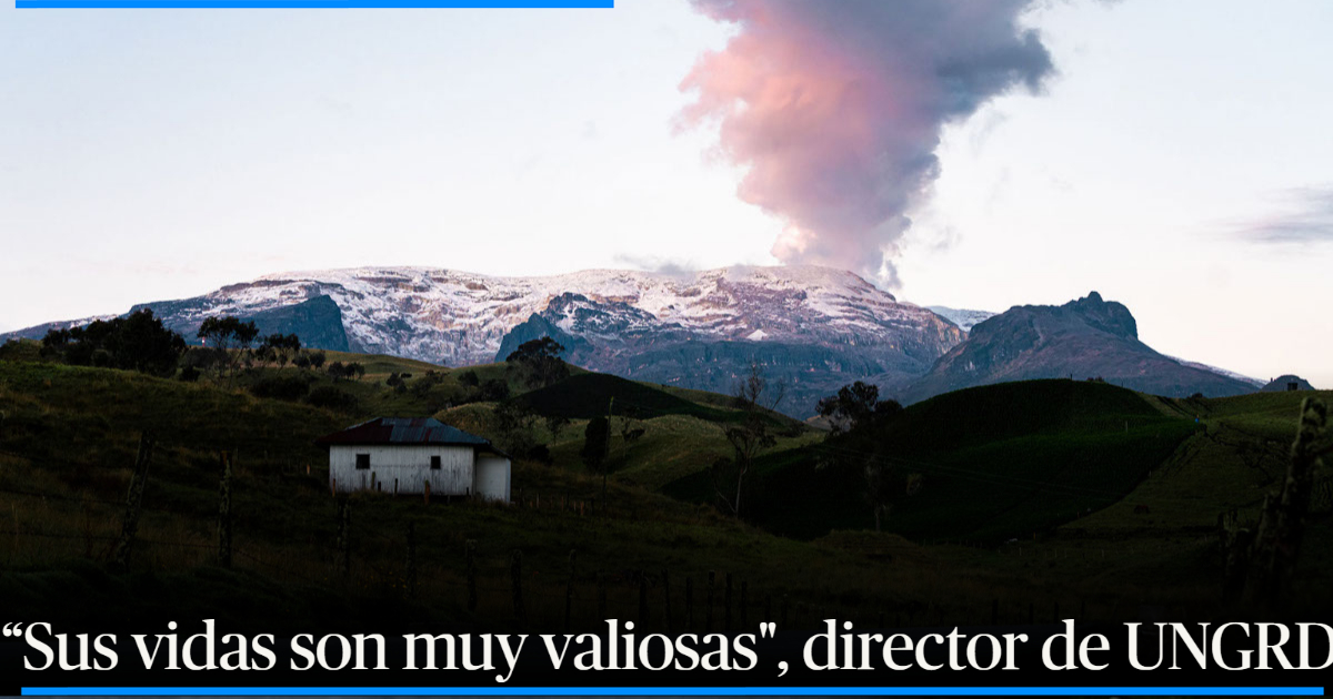 Colombian Civil Defense publishes risk map for Nevado del Ruiz volcano and evacuation areas in a 15km round radius