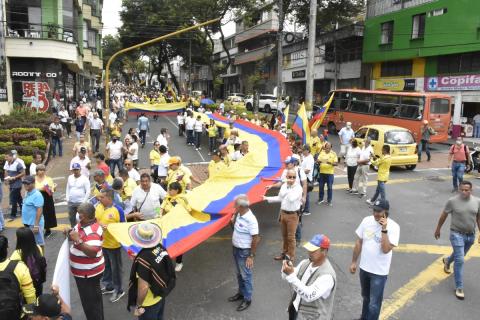 La movilización por el centro arrancó sobre las 10:30 de la mañana.