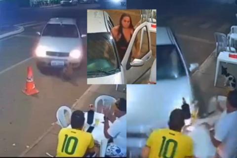 Video: mujer atropelló al novio porque salió a tomar cerveza con amigo, ¡le tiró el carro encima!