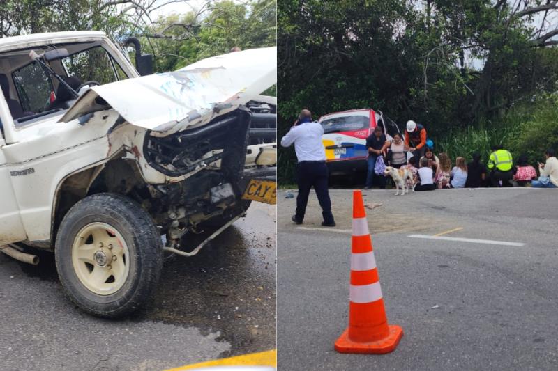 Pánico por terrible choque entre campero y buseta en Ibagué, ¡10 personas heridas!