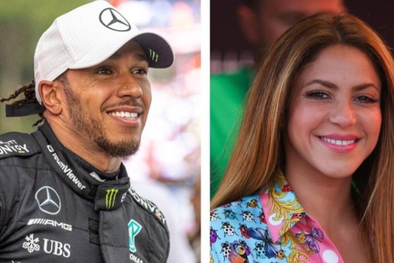 Lewis Hamilton y Shakira en redes sociales