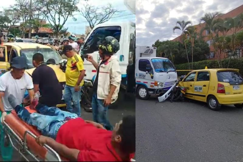 Mas detalles del accidente que dejó 9 heridos en Ibagué, ¡furgón chocó varios carros!
