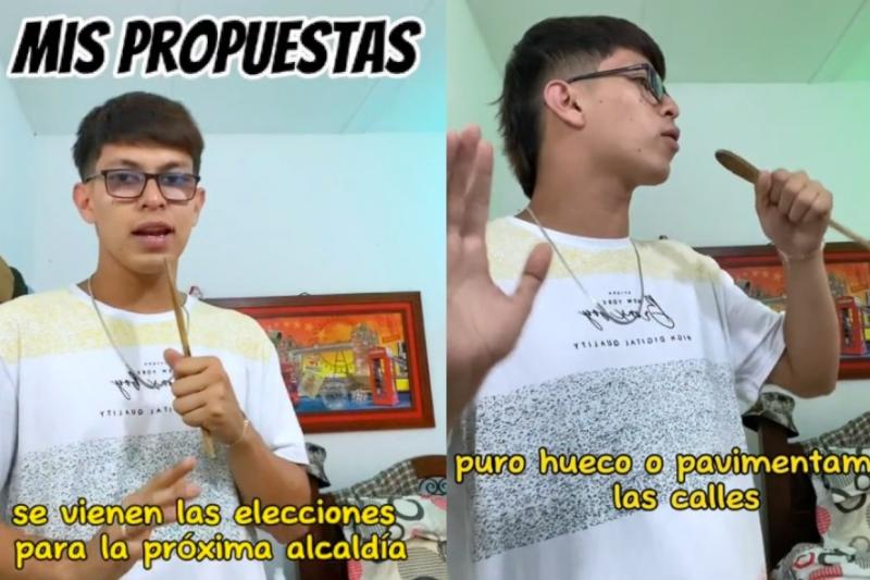 ¡Lo aplauden! Jovencito dijo sus propuestas si fuera alcalde de Ibagué y puso a todos de su lado