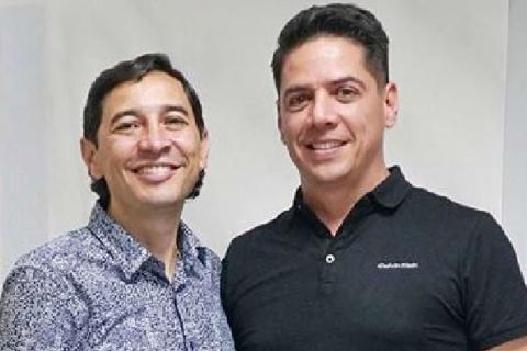 Andrés Fabián Hurtado, alcalde de Ibagué y Carlos Fernando Uribe Jaramillo, nuevo gerente de Ibagué Limpia. 