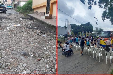  La comunidad bloqueó el tráfico en la avenida Ambalá. Suministradas / EL NUEVO DÍA La comunidad bloqueó el tráfico en la avenida Ambalá. 