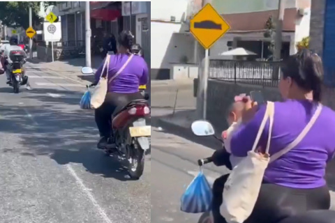 La mujer puso en riesgo su vida y la de su bebé.