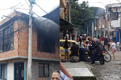  El incendio ocurrió este viernes en el barrio Modelia de Ibagué. 